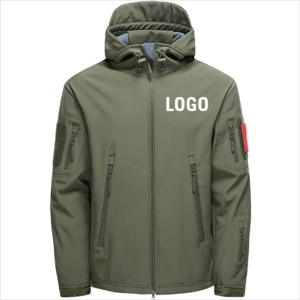2024 nueva chaqueta Softshell elástica de invierno para hombre al por mayor logotipo personalizado chaqueta impermeable de forro polar suave - Product Image 1