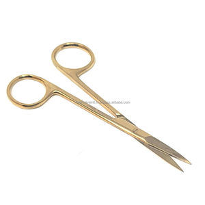 Ciseaux Micro Iris Gold en acier inoxydable 4,5 pouces à pointes droites, ensemble d'instruments durables pour usage dentaire, vétérinaire et chirurgical - Product Image 3