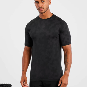 Camisetas personalizadas de algodón/poliéster Spandex para hombre, camiseta de entrenamiento deportivo, camiseta de gimnasio al por mayor, camisetas en blanco - Product Image 1
