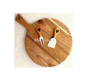 เขียงหั่นชีสทรงกลมทำจากไม้สีน้ำตาล - Product Image 5