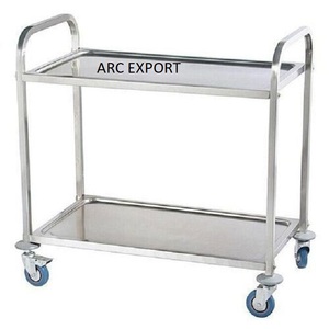 Chariot de service décoratif en métal doré en acier inoxydable servant de décoration pour hôtel grande étagère de rangement - Product Image 4