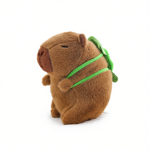 Sac à dos en peluche Capybara de 8 pouces avec détail grenouille, adorable, unisexe, 2-4 ans, rembourrage en coton PP - Product Image 3