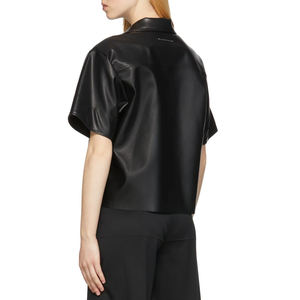 Camisas de Cuero Genuino Casuales y Elegantes para Mujer Hechas en Fábrica al por Mayor, Camisas de Cuero PU de Alta Calidad para Mujer - Product Image 4