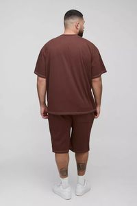 ชุดวอร์มสั้นสำหรับผู้ชายขนาดใหญ่กว่าปกติชุดวอร์มแบบสวมหัวสำหรับใส่ลำลองระบายอากาศได้คุณภาพสูงทั่วโลก - Product Image 2