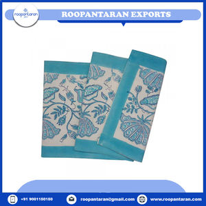 Camino de mesa Floral de Pascua bordado con estampado de bloque de mano tradicional 100% lienzo de algodón puro 33X170 CMS suministro a granel - Product Image 4