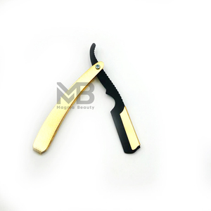 Rasoir manuel professionnel en acier inoxydable pour hommes avec lame unique pour la coupe de la barbe et le toilettage du barbier - Product Image 3