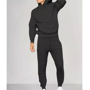 ชุดวอร์มสำหรับผู้ชายชุดวอร์ม2ชิ้นสำหรับฤดูหนาวชุดวอร์มผ้าฟลีซกันหนาวแบบสวมหัวแขนยาวมีฮู้ดและกางเกงขายาวชุดวอร์ม - Product Image 3