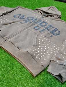 Sudadera con Capucha y Cremallera Stone Wash OEM de Alta Calidad, 100% Algodón Transpirable, Sudadera Extra Grande para Hombre con Estampado DTG - Product Image 6