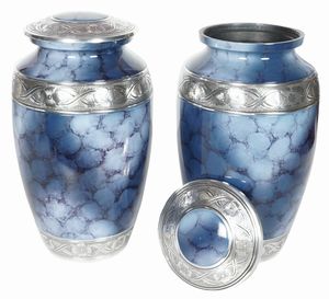 โกศเผาไฟสีน้ำเงินคลาสสิกอุปกรณ์งานศพสไตล์อเมริกันโลหะแบบคลาสสิก - Product Image 2