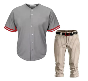 Tenue de baseball unisexe avec maillot et pantalon, design imprimé respirant pour l'entraînement en équipe et les vêtements de sport - Product Image 5