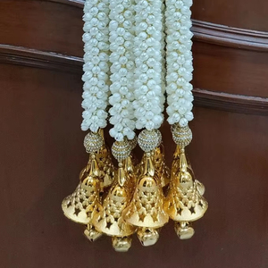 มาลัยดอกไม้ดอกมะลิประดิษฐ์พร้อมพวงมาลัยระฆังสำหรับตกแต่งงานแต่งงานฉากหลังแต่งงานของตกแต่งงานแต่งงานมุสลิม - Product Image 1