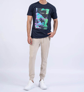 เสื้อยืดคอกลมแขนสั้นผู้ชายสำหรับฤดูร้อน ผ้าฝ้าย 100% คุณภาพสูง ดีไซน์ลำลอง ป้องกันรังสียูวี เป็นมิตรกับสิ่งแวดล้อม - Product Image 3