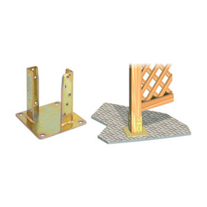 Supporto Ancoraggio 4 Fori in Acciaio Tropicaleizzato Art. 800 70X70 - Product Image 1