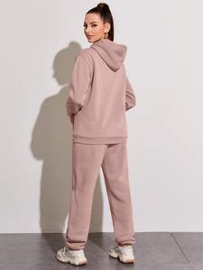 2025 conjuntos de dos piezas, trajes para correr, venta al por mayor, chándales de invierno de algodón y lana para mujer, conjuntos de cantidades a granel a bajo precio - Product Image 3