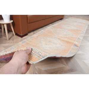 Alfombra Turca Vintage, Alfombra de Pasillo de 2.6x10.9 pies, Alfombra Persa Marrón - Product Image 2