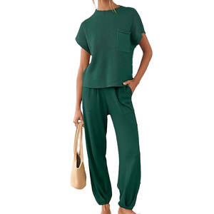 เสื้อสวมหัวแขนยาวแบบสวมหัวแขนยาวทรงสั้นคอกลมผ้าโพลีเอสเตอร์/ ผ้าฝ้ายธรรมดาสำหรับออกกำลังกายในฤดูหนาวดีไซน์ใหม่ - Product Image 2