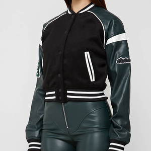 Chaqueta Varsity Letterman para Mujer, Chaqueta Bomber de Béisbol Personalizada, Ropa de Calle a la Moda, Ropa Casual Universitaria - Product Image 2