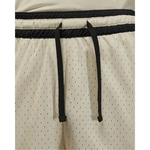 Shorts de basket-ball beiges pour hommes avec panneaux latéraux noirs, shorts de sport en maille respirante, logo personnalisé, vêtements d'entraînement de gym - Product Image 6