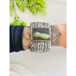 สร้อยข้อมือแฟชั่นสีดำเทอร์ควอยซ์และเงินสเตอร์ลิงของแรนดี้ บอยด์ - Product Image 2