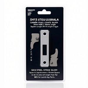 S413 Steel Strike Plate Silver 20mm Width X 105mm Length Square DIN Left/Right Flat BKS for <b>Lock</b> & <b>Key</b> Parts - Product Image 3