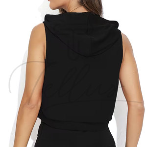 Nouveau design, meilleure arrivée, débardeur à capuche pour femme, séchage rapide, respirant, taille standard, prix bas, tissu confortable, logo sur le devant - Product Image 5