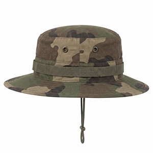 Chapeau Bob en Toile Camouflage Unisexe Adulte Extérieur Décontracté Respirant Imperméable Polyester Large Bord avec Œillets et Sangle Réglable - Product Image 5