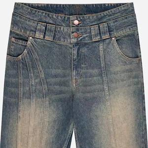 Pantalones de lujo: estilo holgado con corte de mezclilla negro desgastado con técnicas de lavado de Hip Hop de ajuste suelto Ropa de invierno - Product Image 4