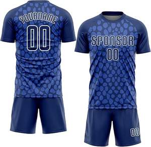 Último diseño de alta calidad 100% poliéster ropa de fútbol uniforme profesional para niños con logotipo personalizado impresión color sólido para la venta - Product Image 1