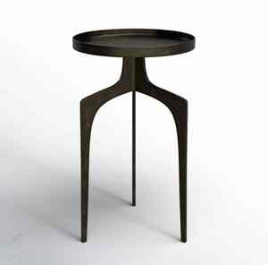 Mesa auxiliar de aluminio moderna y ecológica, diseño minimalista elegante para dormitorios contemporáneos y zonas de estar al aire libre - Product Image 4