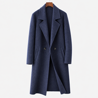Manteau d'hiver en laine pour homme, coupe classique, double boutonnage, anti-plis, respirant, écologique, personnalisable OEM