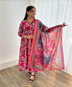 Venta al por mayor de moda india vestidos de mujer ropa comprar a granel en línea Casual elegante Sexy verano desgaste parte superior inferior dupatta - Product Image 6