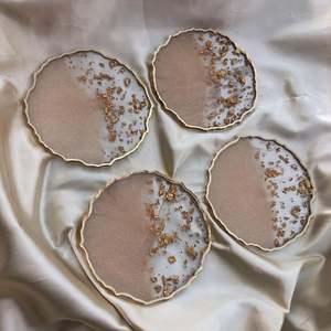 Beautiful Handmade Resin <b>coaster</b> Set with 5mm Thickness <b>Heat</b> Resistant Durable Material for Home Decoration Perfect for Gifting - Product Image 3