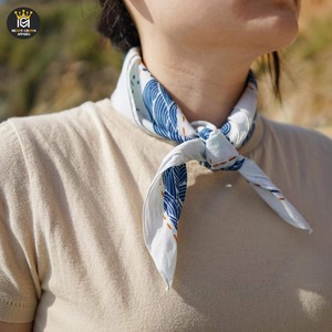 Personalizado 100% algodón liso moda bufanda sin costuras Bandana cuadrado adulto punto y patrón de letras para la temporada de primavera - Product Image 6