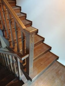 หมวกไม้โอ๊คสีขาวรูปเสานิวเมลชิ้นส่วนบันไดป้องกันสำหรับตกแต่งในร่มและกลางแจ้งโมเดล NPC06 - Product Image 5