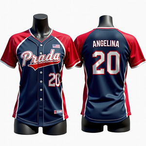 Camisetas de softbol y uniformes de béisbol personalizados de alta calidad de malla transpirable de poliéster impreso digital ropa deportiva de equipo - Product Image 4