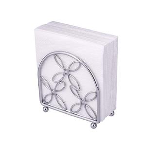 Stainless Steel Fancy Home <b>Decoration</b> Desktop Stainless Steel Napkin Holder Napkin Holder Tissue Holder With Punching Design - Product Image 2