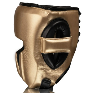 Casco de boxeo de cuero de calidad profesional, protector de cabeza de artes marciales con equipo de entrenamiento de envoltura de mano - Product Image 3