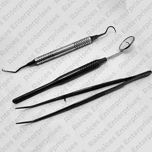 Kit de examen Dental reutilizable de la mejor calidad, producto de Venta caliente, Kit de examen Dental de acero inoxidable de potencia Manual en MOQ bajo - Product Image 3