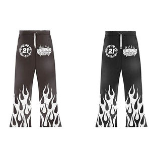 Sweat-shirt et capuche et pantalon à logo personnalisé pour hommes de qualité supérieure Hip Hop décontracté 100% coton ensemble deux pièces pour vêtements de rue et unisexe - Product Image 6