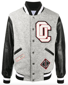 เสื้อแจ็กเก็ตผ้าขนแกะสำหรับผู้ชายเสื้อแจ็คเก็ตทีมเบสบอลเสื้อโค้ทลำลองแขนหนังโลโก้ตามสั่ง - Product Image 4