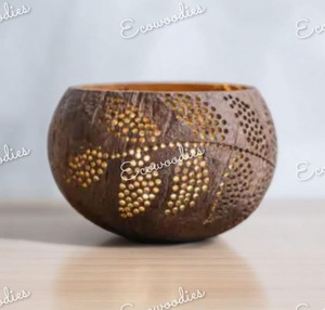 ชามมะพร้าวและไม้ไผ่เป็นมิตรต่อสิ่งแวดล้อมทำด้วยมือสำหรับขนมผลไม้ธรรมชาติสลัดปาร์ตี้ฤดูร้อนสำหรับตกแต่งบ้านและเครื่องใช้บนโต๊ะอาหาร - Product Image 6