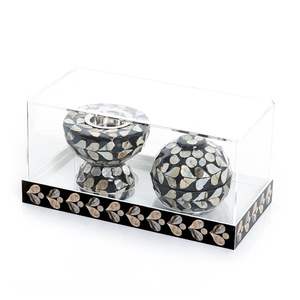 Ensemble de brûleur d'encens en bois de santal religieux exquis de nouvelle conception avec boîte en acrylique fabriqué à la main écologique - Product Image 1