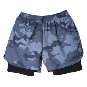 Mới Phòng Tập Thể Dục Thể Thao Chạy 2 Trong 1 Ngụy Trang Quần Short Với Bên Trong Nén Masculinos Tập Thể Dục Đấm Bốc Quần Short Pour Hommes - Product Image 6