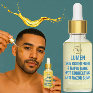 Aceite Facial Corrector de Manchas Oscuras Lumen Rapid para Hombres - Anti-Irritación por Afeitado, Promueve la Luminosidad, Hidratación y una Piel Suave y Uniforme 30ml - Product Image 4