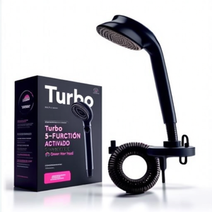 Ensemble de douche à 5 fonctions avec propulseur turbo et support réglable - Product Image 2