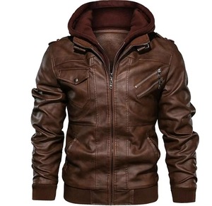 Nouvelle veste en cuir pour hommes de haute qualité pour motard matériau de qualité supérieure en peau d'agneau véritable vieilli-prix de gros - Product Image 5
