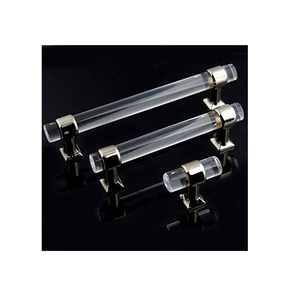 Meubles de quincaillerie d'armoire en acrylique Barres latérales doubles Poignée de porte Poignées en verre cristal Poignées en verre acrylique - Product Image 6