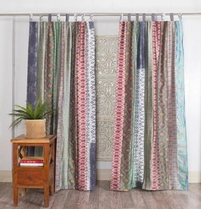 Fait à la main bohème Hippie rideaux meilleur matériel coton indien Patchwork conception pour la maison chambre salon décorations de mariage - Product Image 6