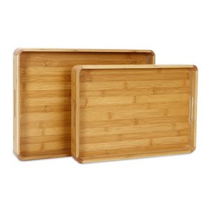 100% Plateau de service en bambou écologique pour collations et boissons réutilisable pour hôtels et restaurants prix de gros - Product Image 1