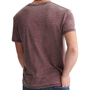 Impression pour hommes T-shirts d'été blanc à la mode T-shirt à col en V avec logo personnalisé T-shirts de haute qualité - Product Image 2